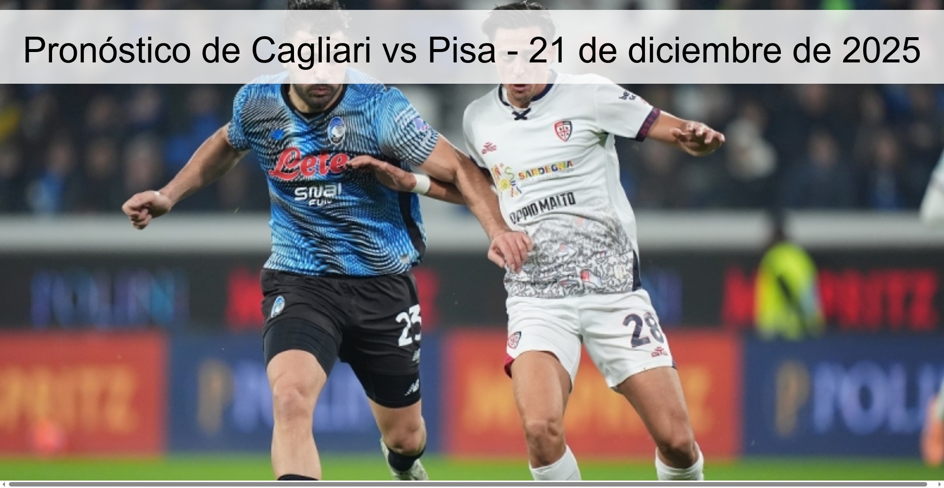 Pronóstico de Cagliari vs Pisa – 21 de diciembre de 2025