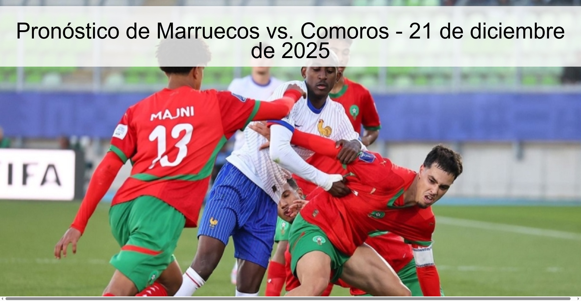 Pronóstico de Marruecos vs. Comoros - 21 de diciembre de 2025