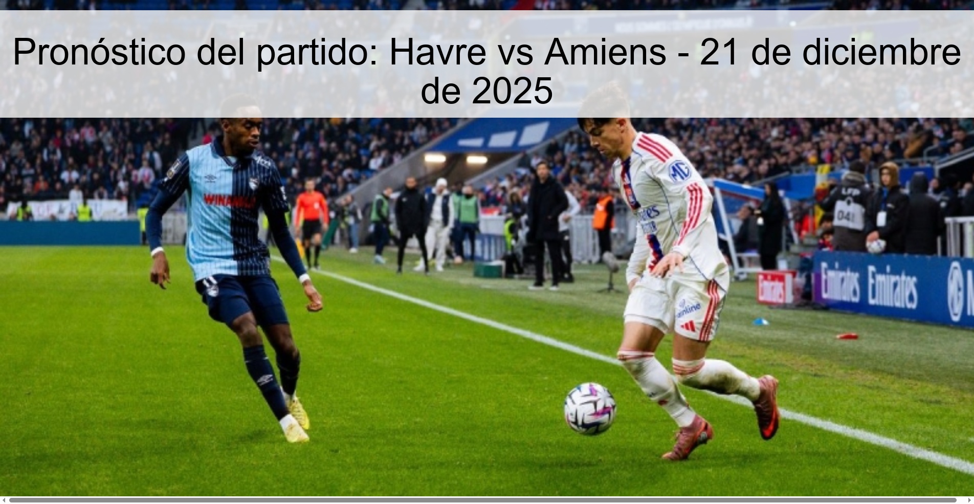 Pronóstico del partido: Havre vs Amiens – 21 de diciembre de 2025