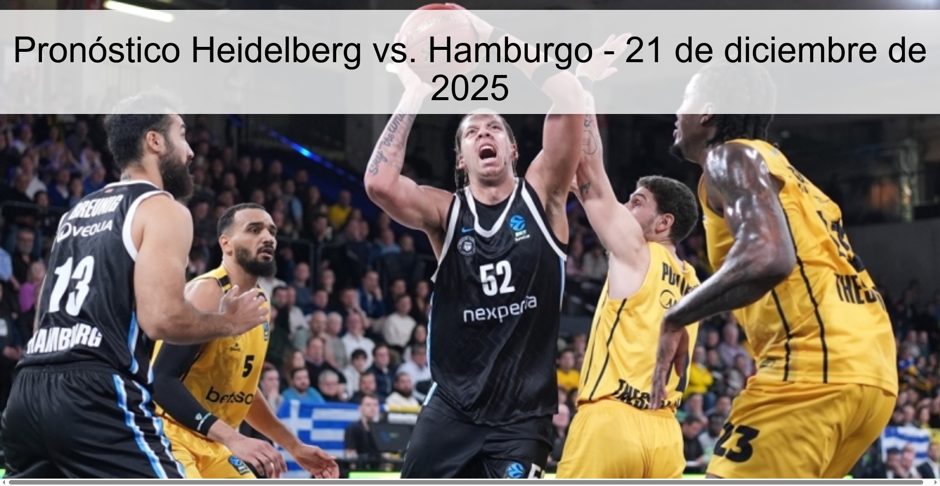 Pronóstico Heidelberg vs. Hamburgo – 21 de diciembre de 2025