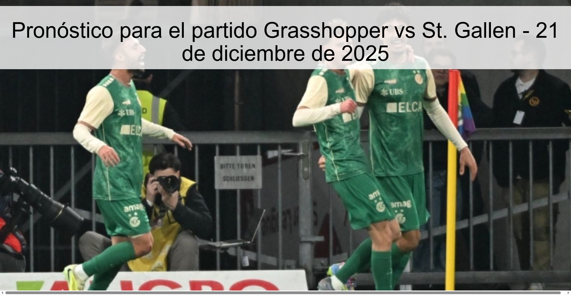 Pronóstico para el partido Grasshopper vs St. Gallen – 21 de diciembre de 2025