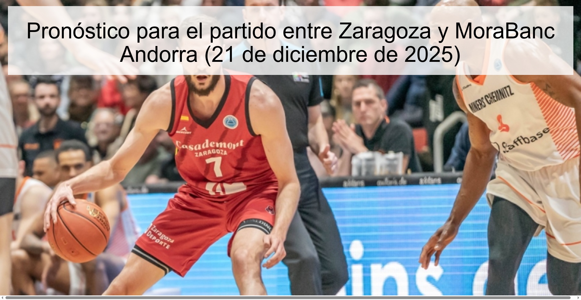 Pronóstico para el partido entre Zaragoza y MoraBanc Andorra (21 de diciembre de 2025)