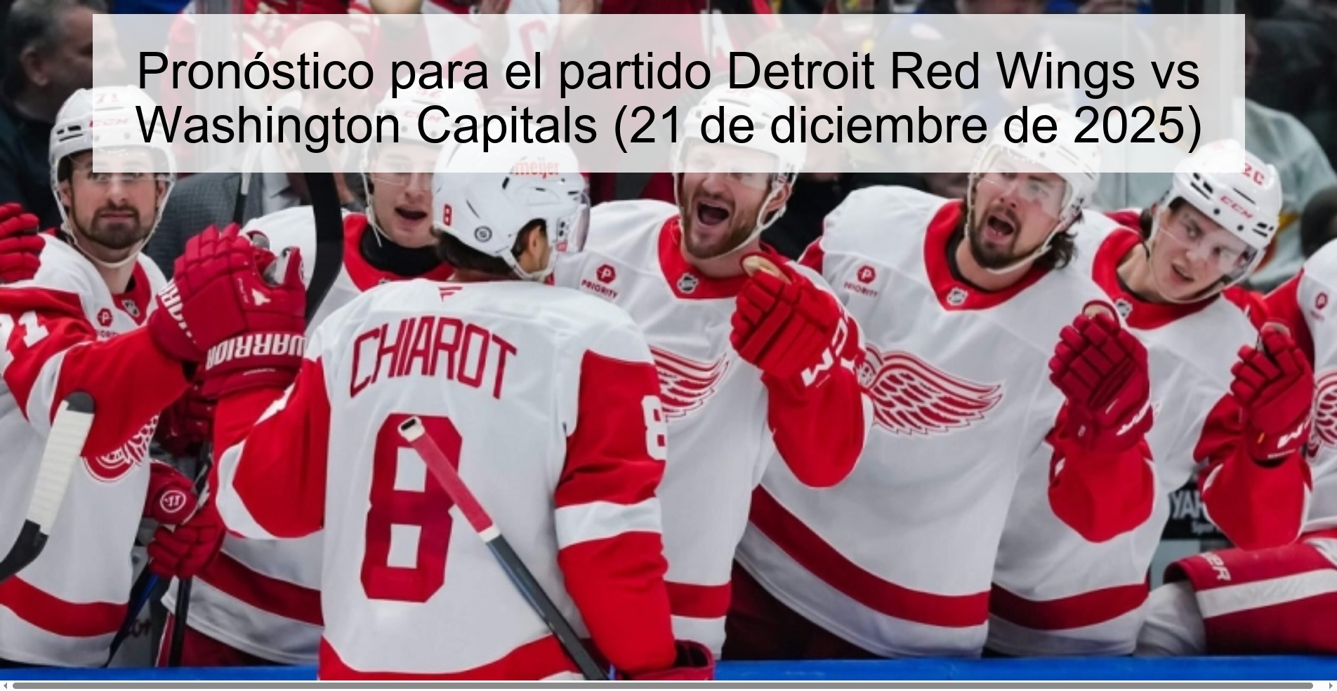 Pronóstico para el partido Detroit Red Wings vs Washington Capitals (21 de diciembre de 2025)
