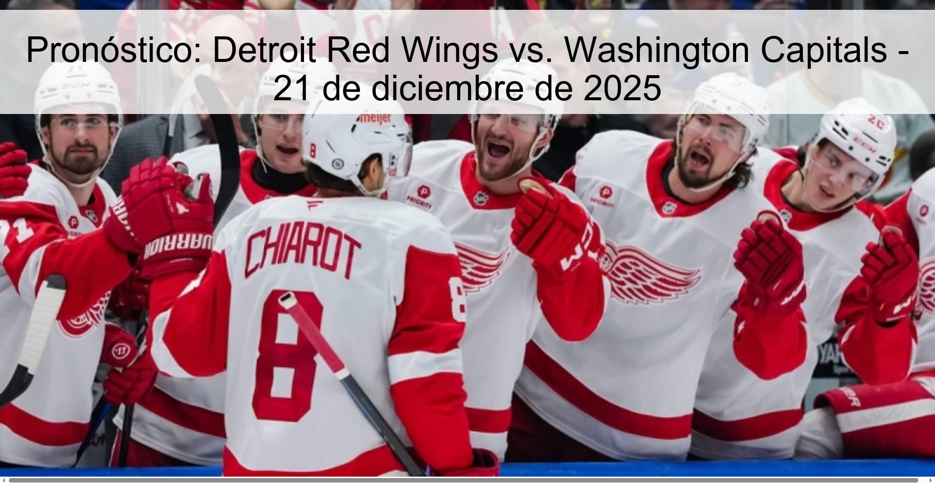 Pronóstico: Detroit Red Wings vs. Washington Capitals - 21 de diciembre de 2025