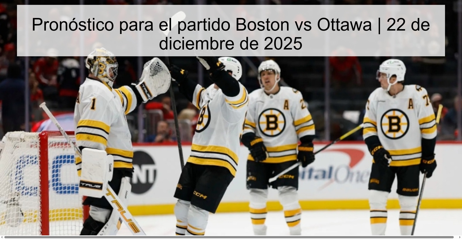 Pronóstico para el partido Boston vs Ottawa | 22 de diciembre de 2025