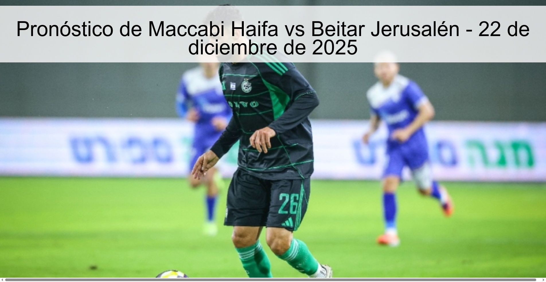 Pronóstico de Maccabi Haifa vs Beitar Jerusalén – 22 de diciembre de 2025
