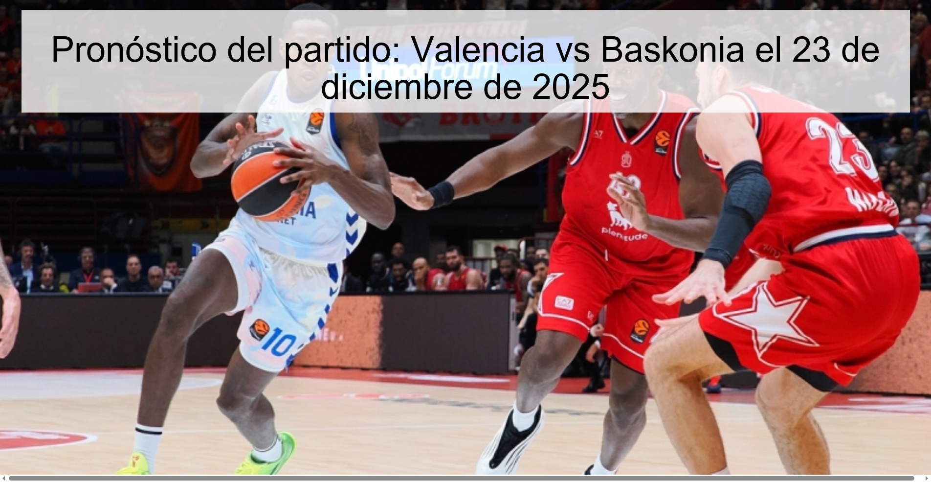 Pronóstico del partido: Valencia vs Baskonia el 23 de diciembre de 2025