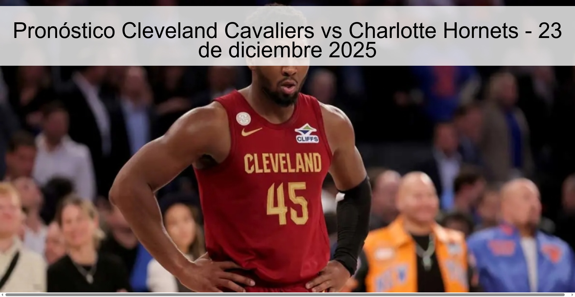 Pronóstico Cleveland Cavaliers vs Charlotte Hornets - 23 de diciembre 2025