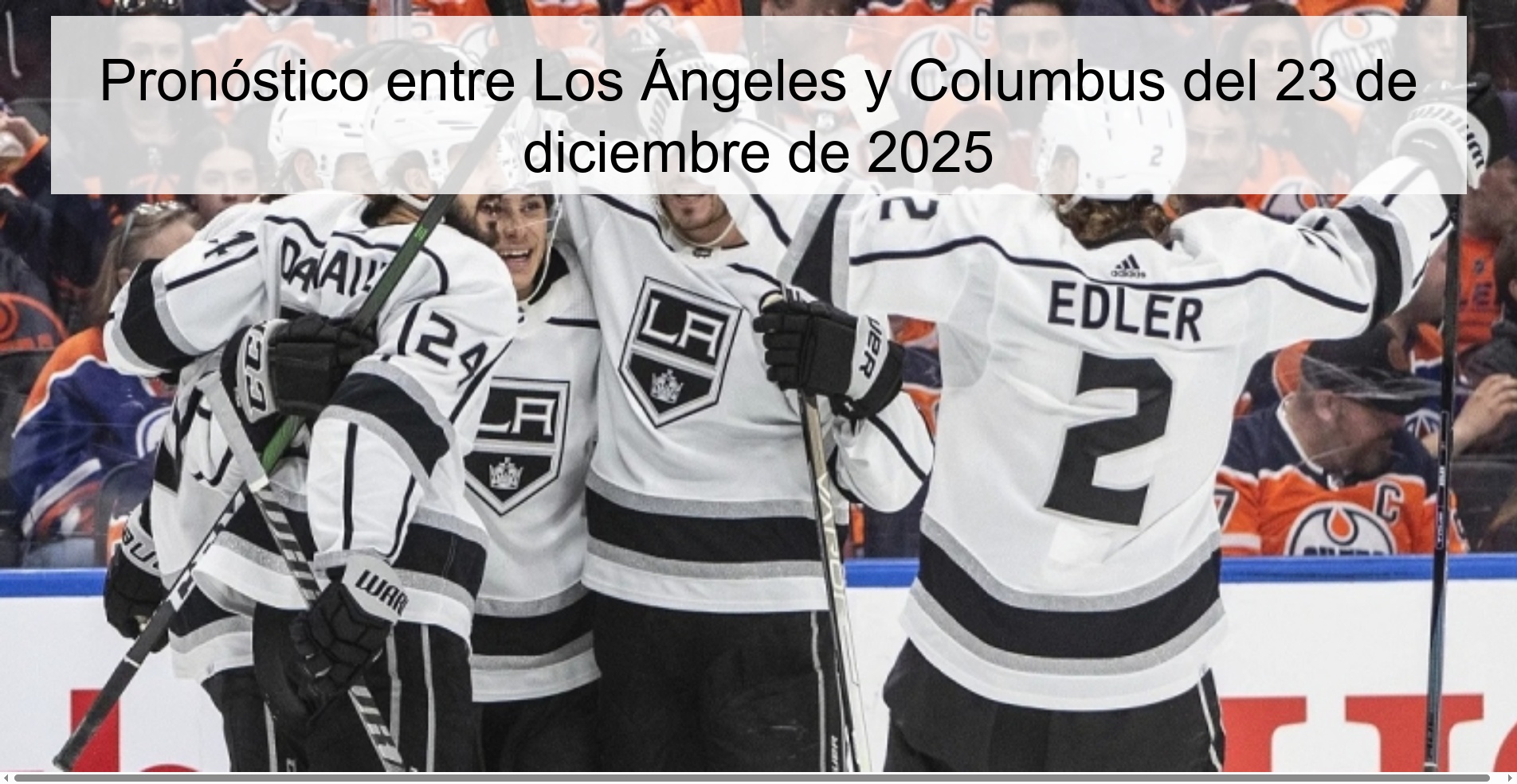 Pronóstico entre Los Ángeles y Columbus del 23 de diciembre de 2025