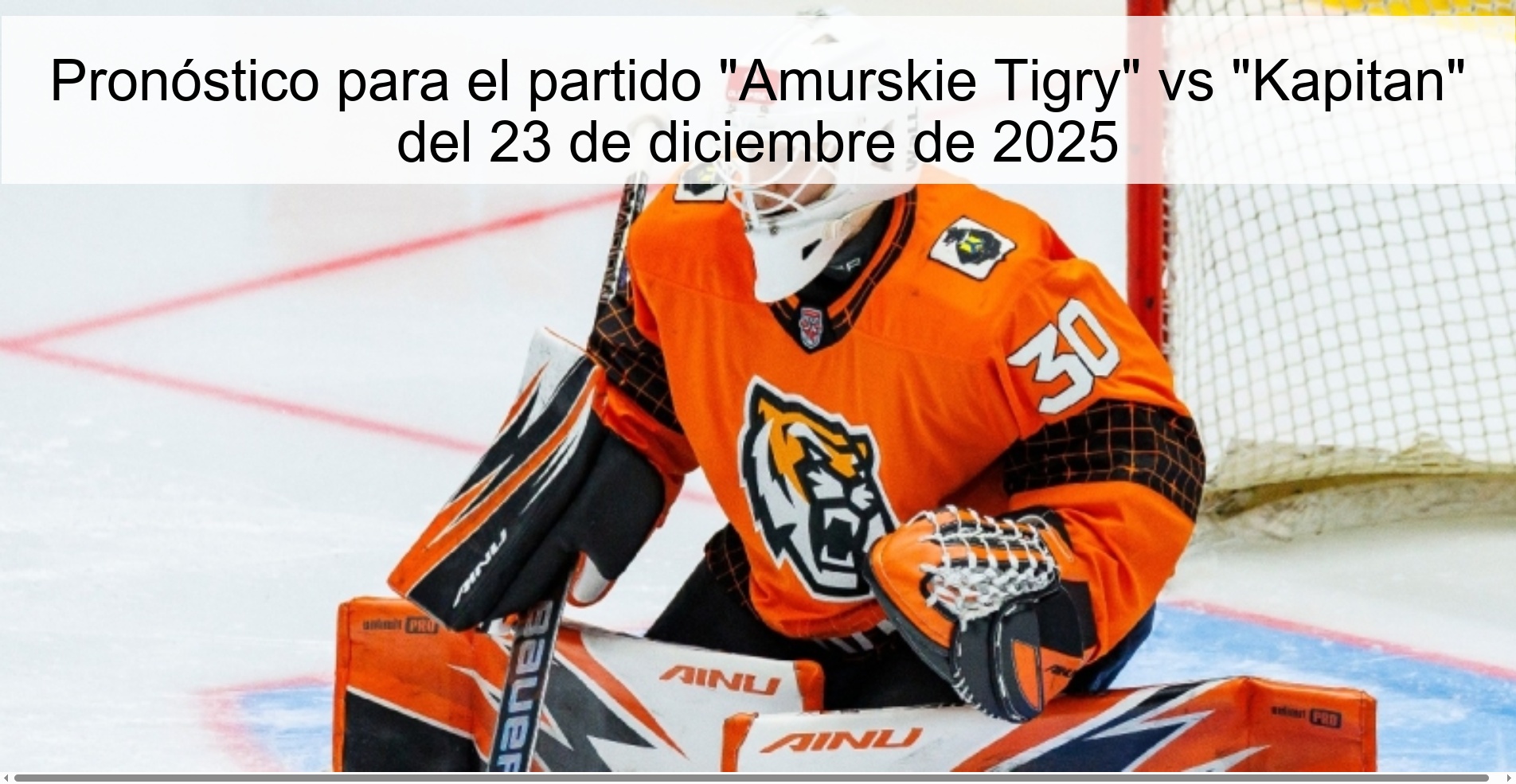 Pronóstico para el partido “Amurskie Tigry” vs “Kapitan” del 23 de diciembre de 2025