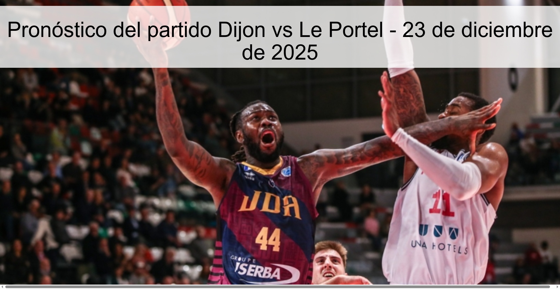 Pronóstico del partido Dijon vs Le Portel – 23 de diciembre de 2025
