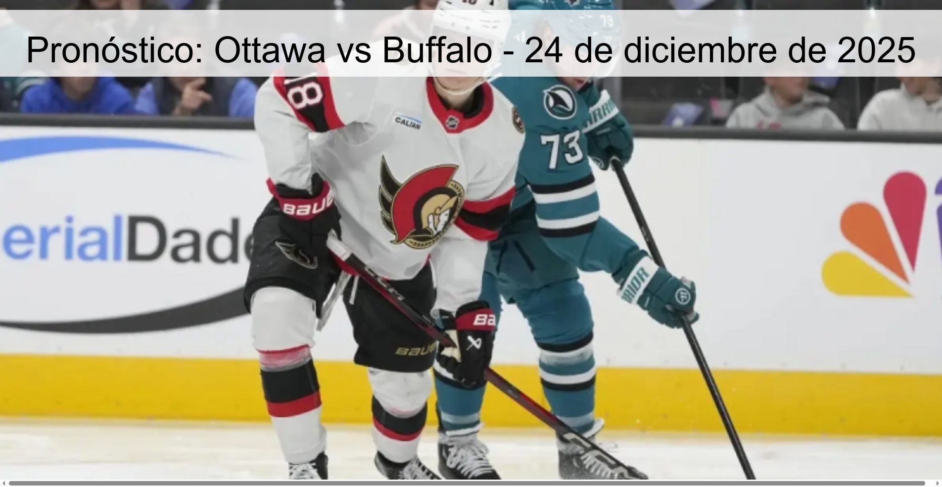 Pronóstico: Ottawa vs Buffalo – 24 de diciembre de 2025