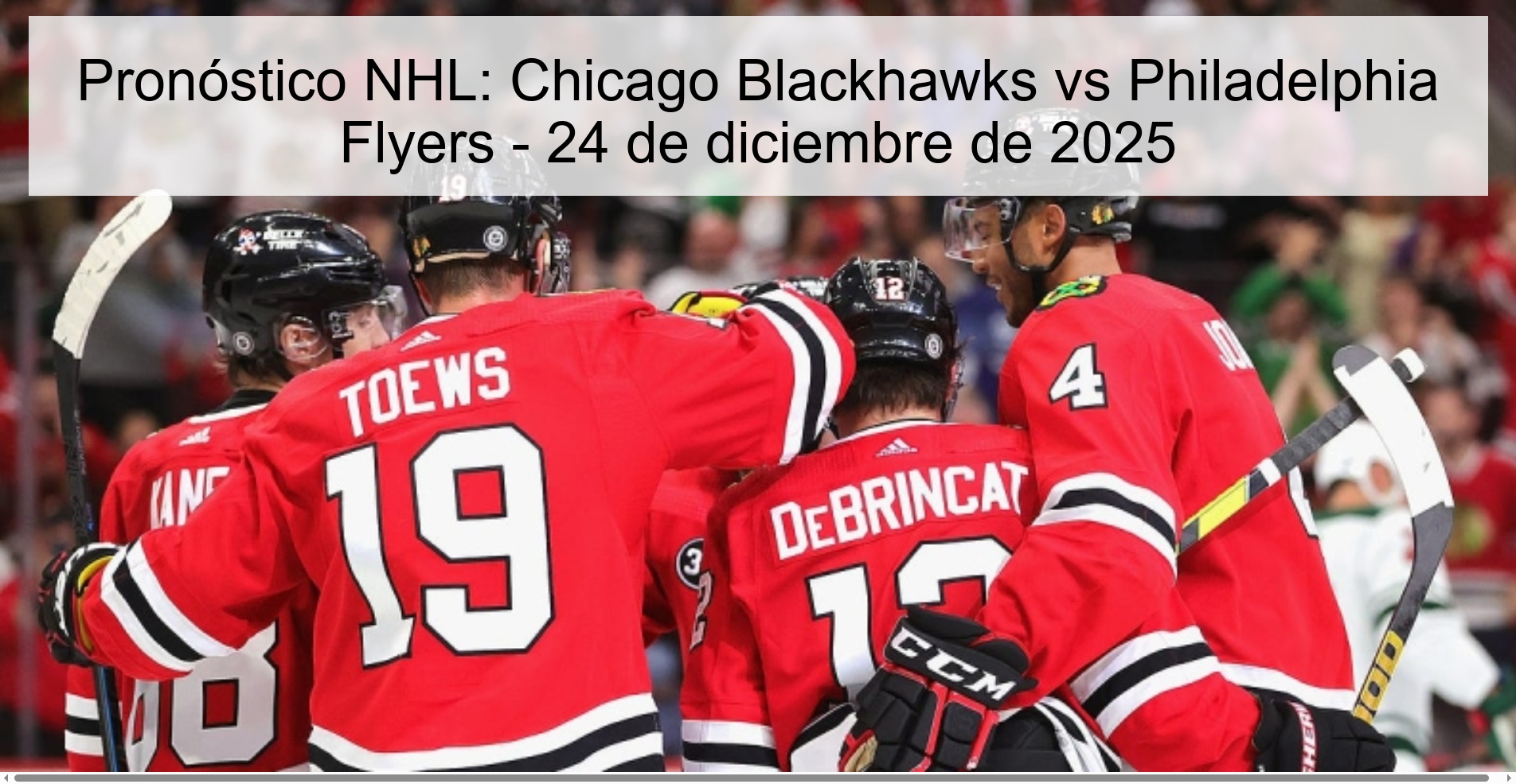 Pronóstico NHL: Chicago Blackhawks vs Philadelphia Flyers – 24 de diciembre de 2025