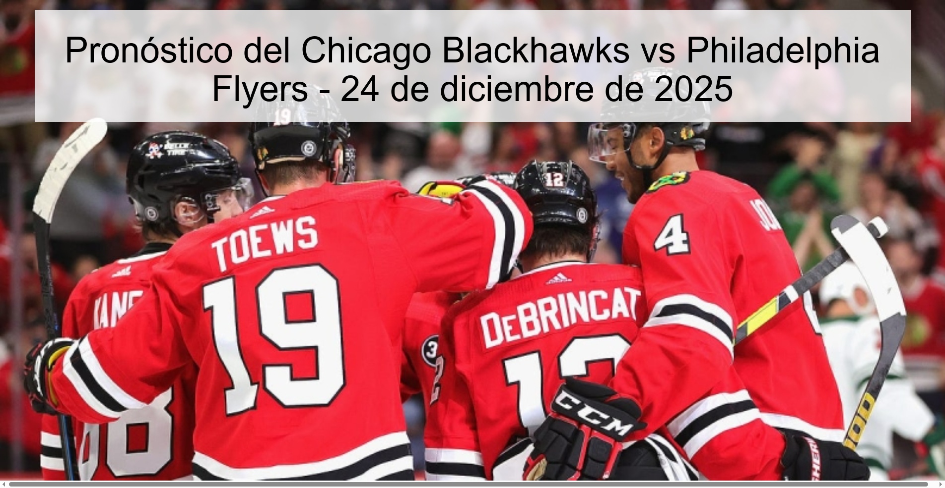 Pronóstico del Chicago Blackhawks vs Philadelphia Flyers – 24 de diciembre de 2025