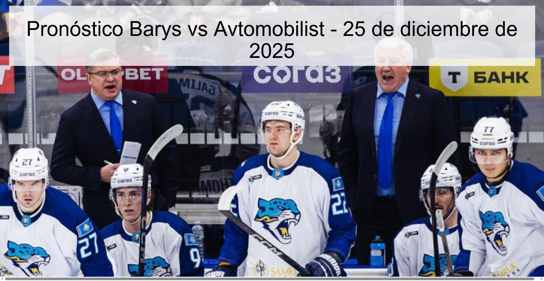 Pronóstico Barys vs Avtomobilist – 25 de diciembre de 2025
