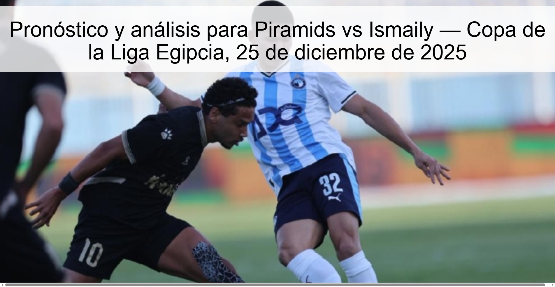 Pronóstico y análisis para Piramids vs Ismaily — Copa de la Liga Egipcia, 25 de diciembre de 2025