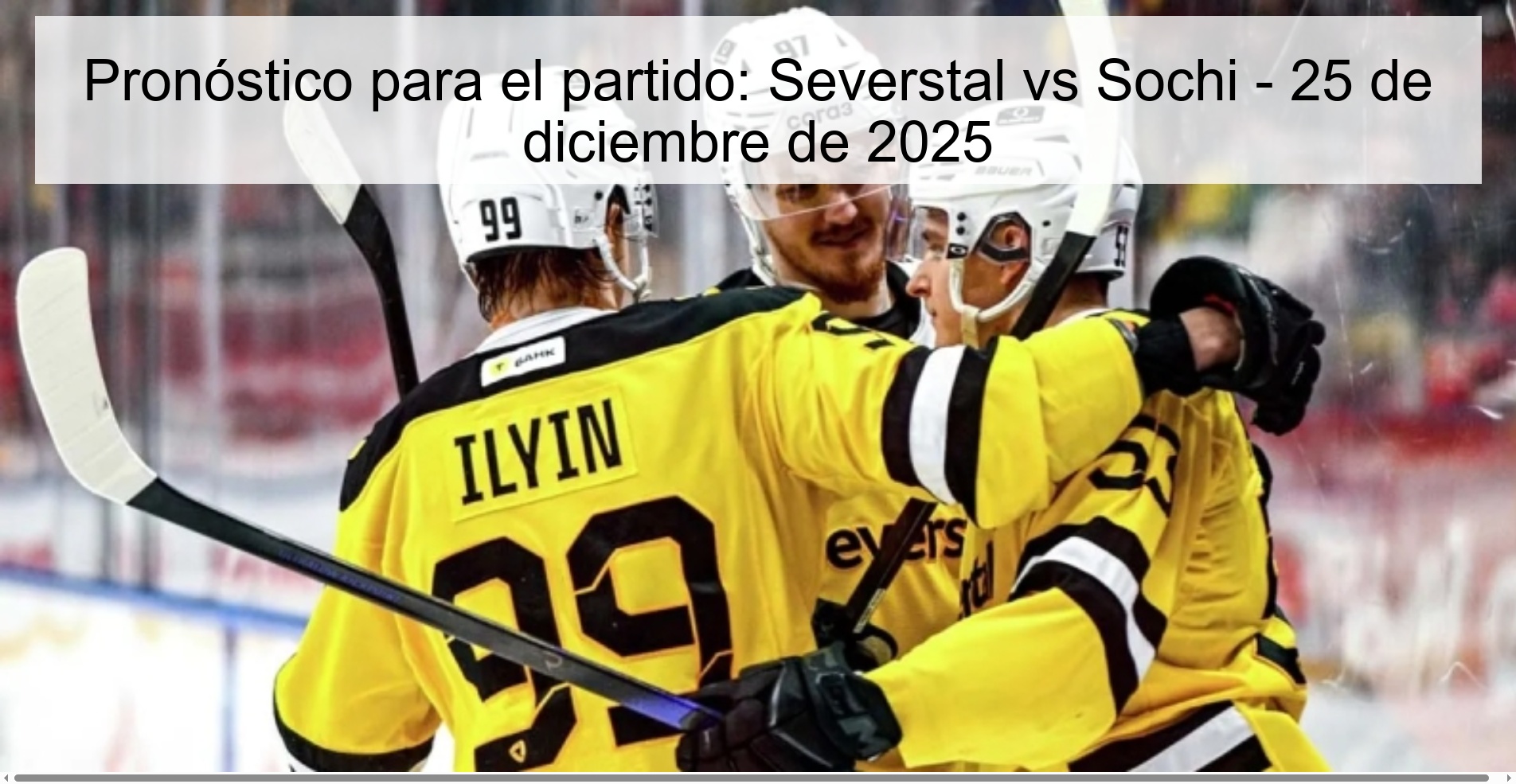 Pronóstico para el partido: Severstal vs Sochi – 25 de diciembre de 2025