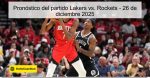 Pronóstico del partido Lakers vs. Rocket