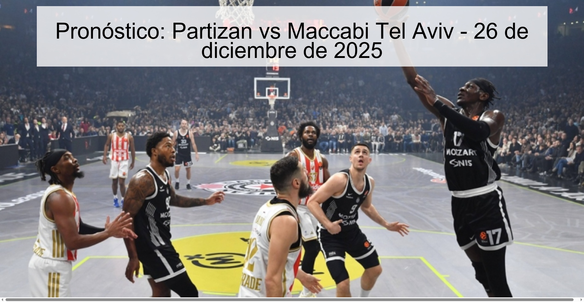 Pronóstico: Partizan vs Maccabi Tel Aviv – 26 de diciembre de 2025