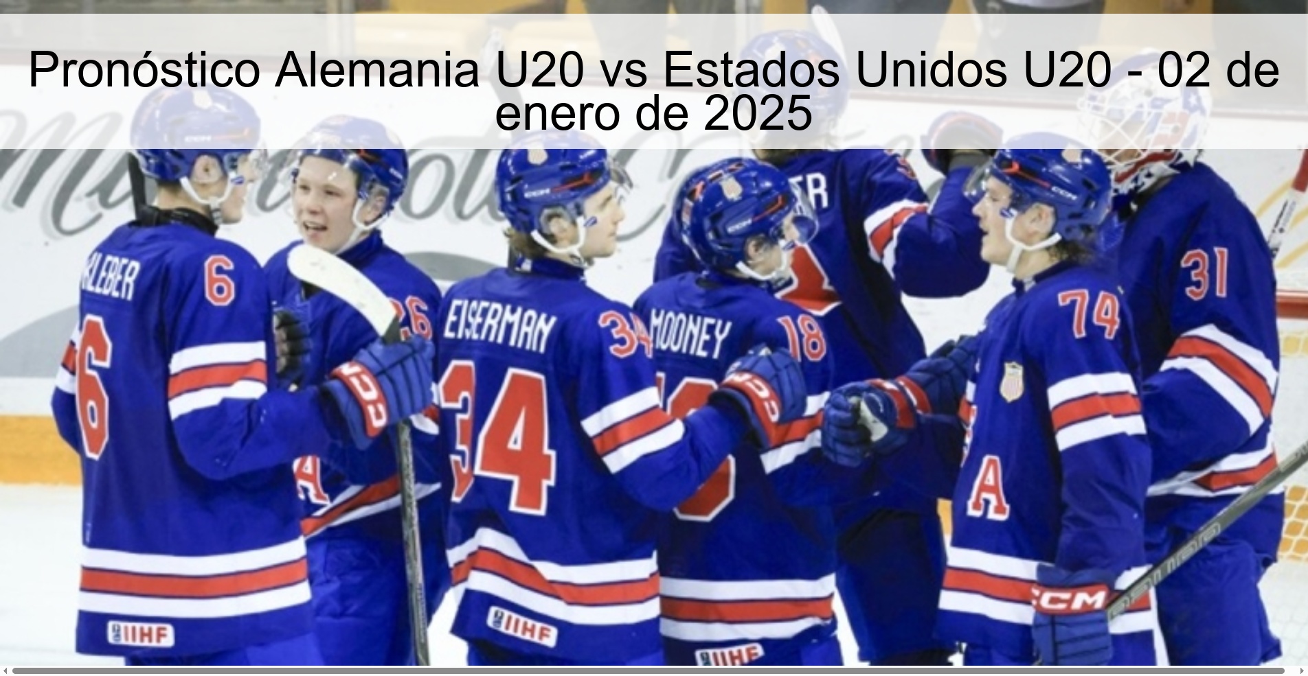 Pronóstico Alemania U20 vs Estados Unidos U20 – 02 de enero de 2025