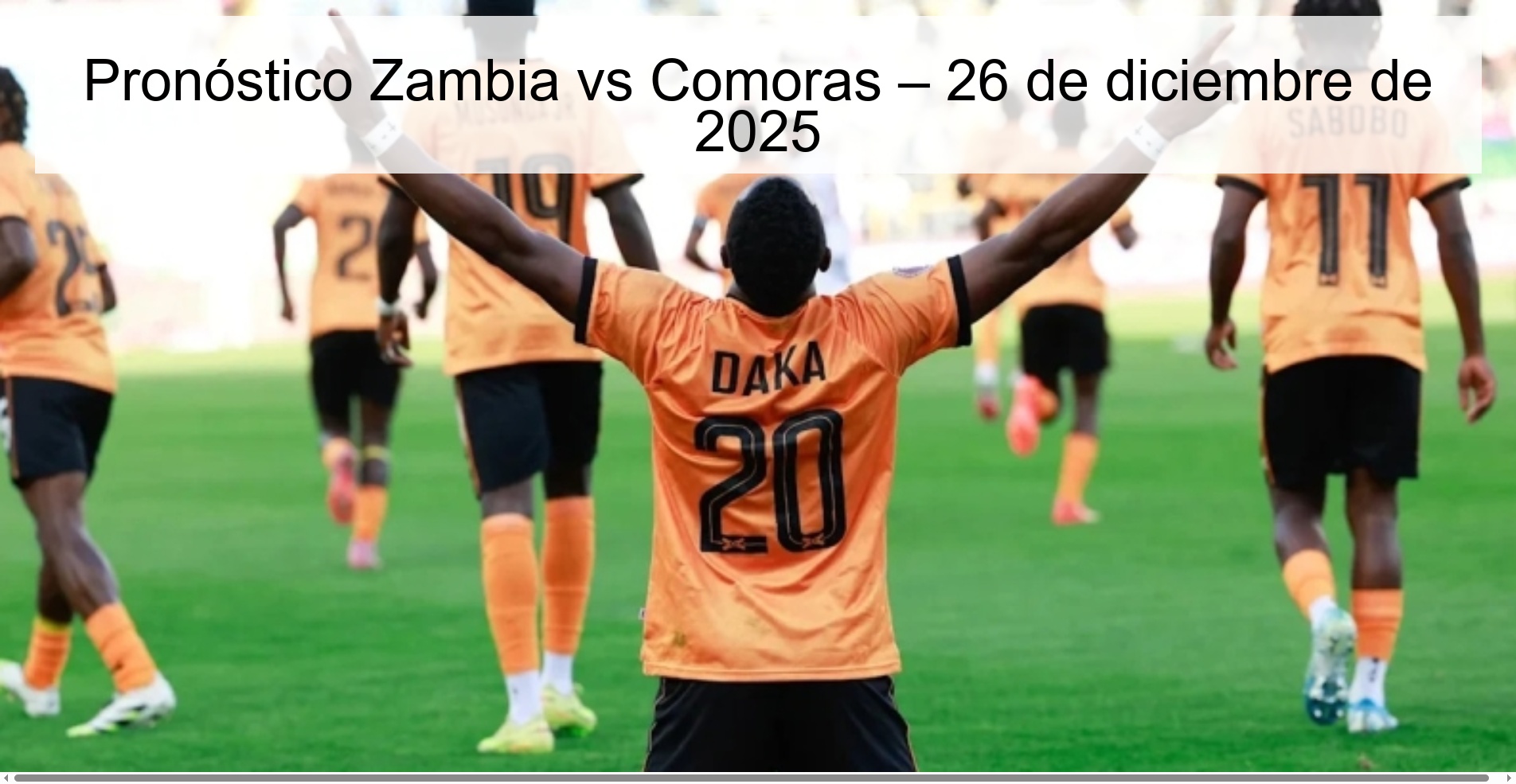 Pronóstico Zambia vs Comoras – 26 de diciembre de 2025