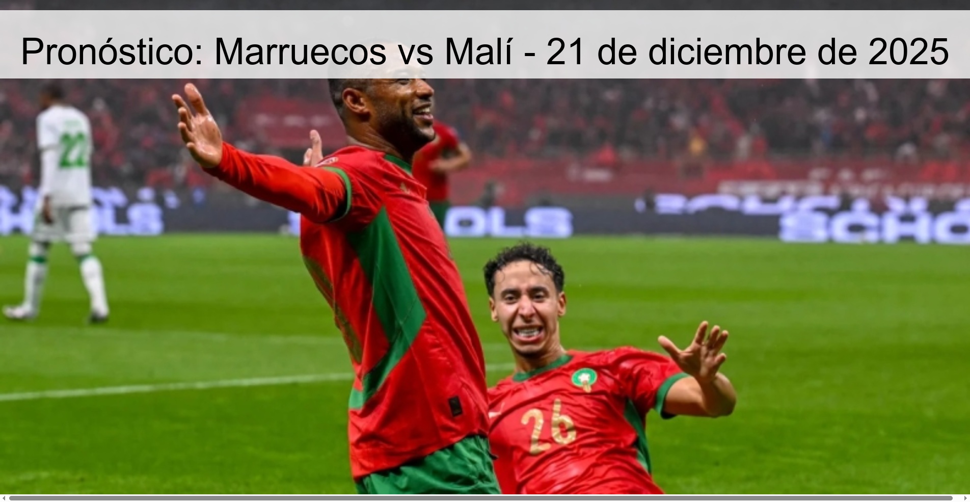 Pronóstico: Marruecos vs Malí – 21 de diciembre de 2025