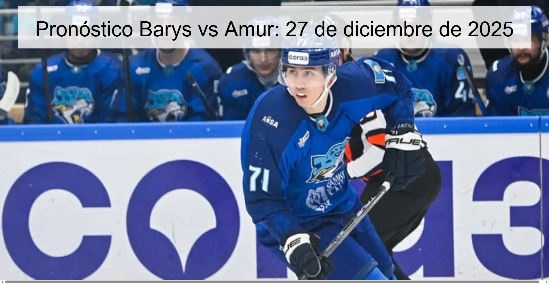 Pronóstico Barys vs Amur: 27 de diciembre de 2025