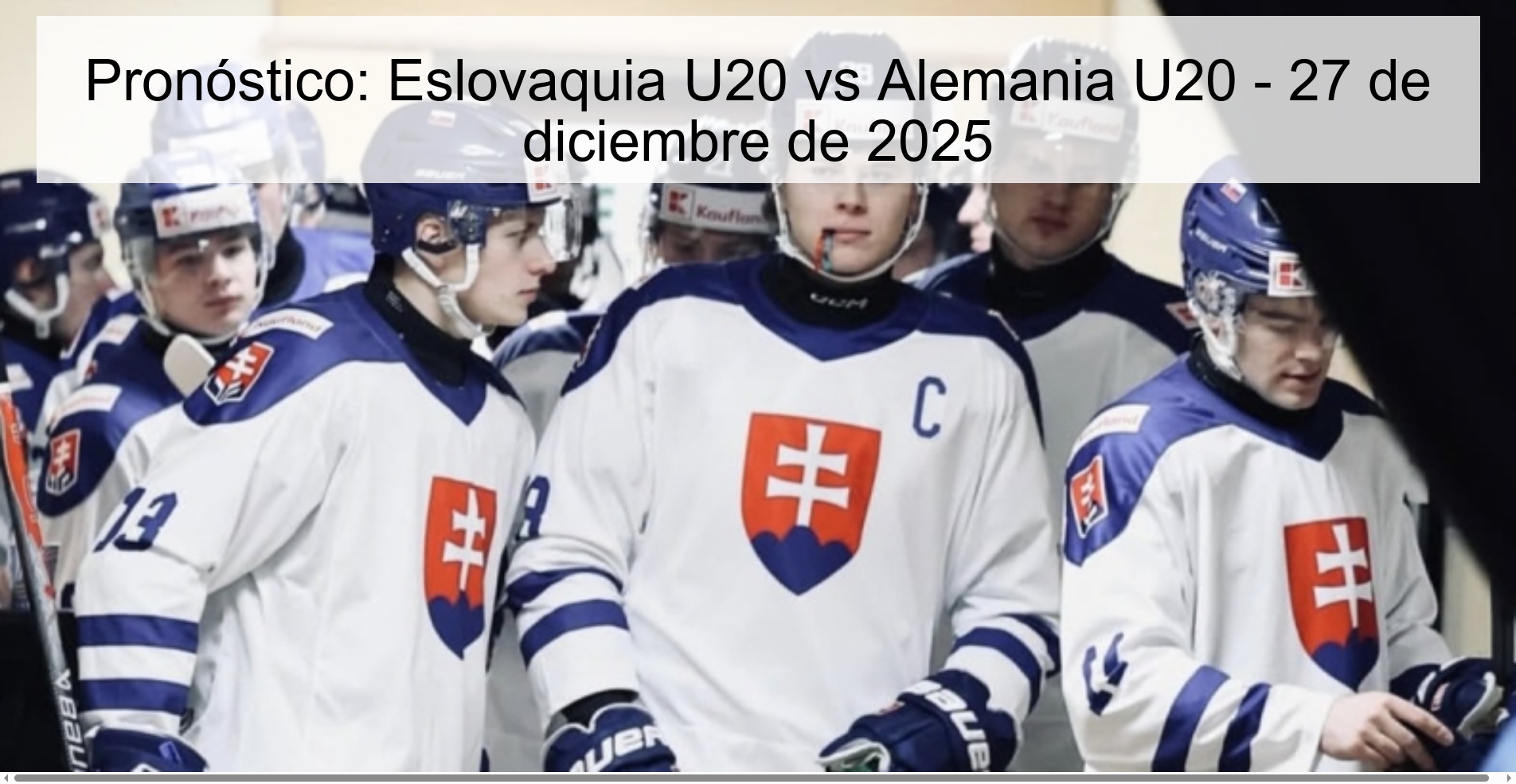 Pronóstico: Eslovaquia U20 vs Alemania U20 – 27 de diciembre de 2025