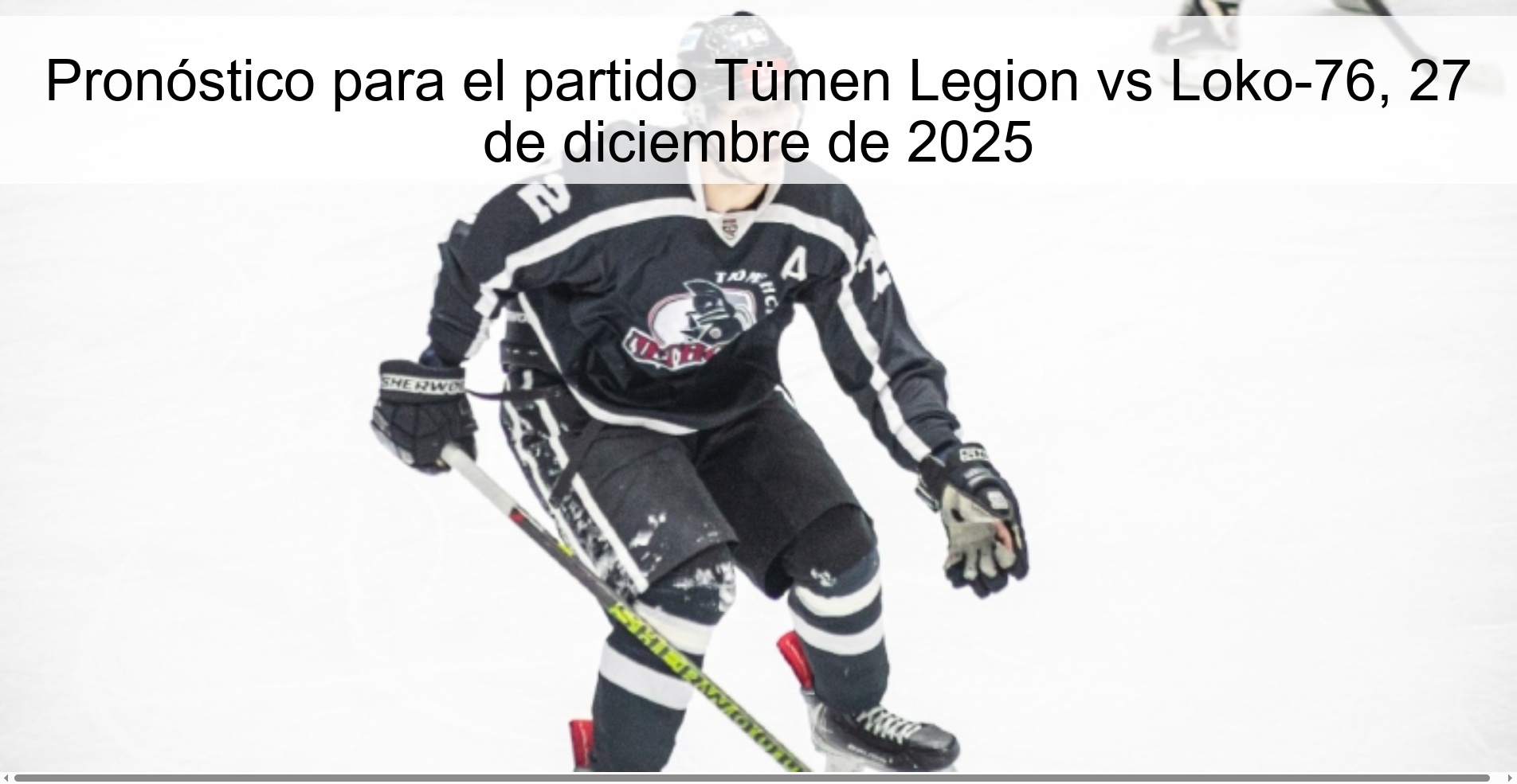 Pronóstico para el partido Tümen Legion vs Loko-76, 27 de diciembre de 2025