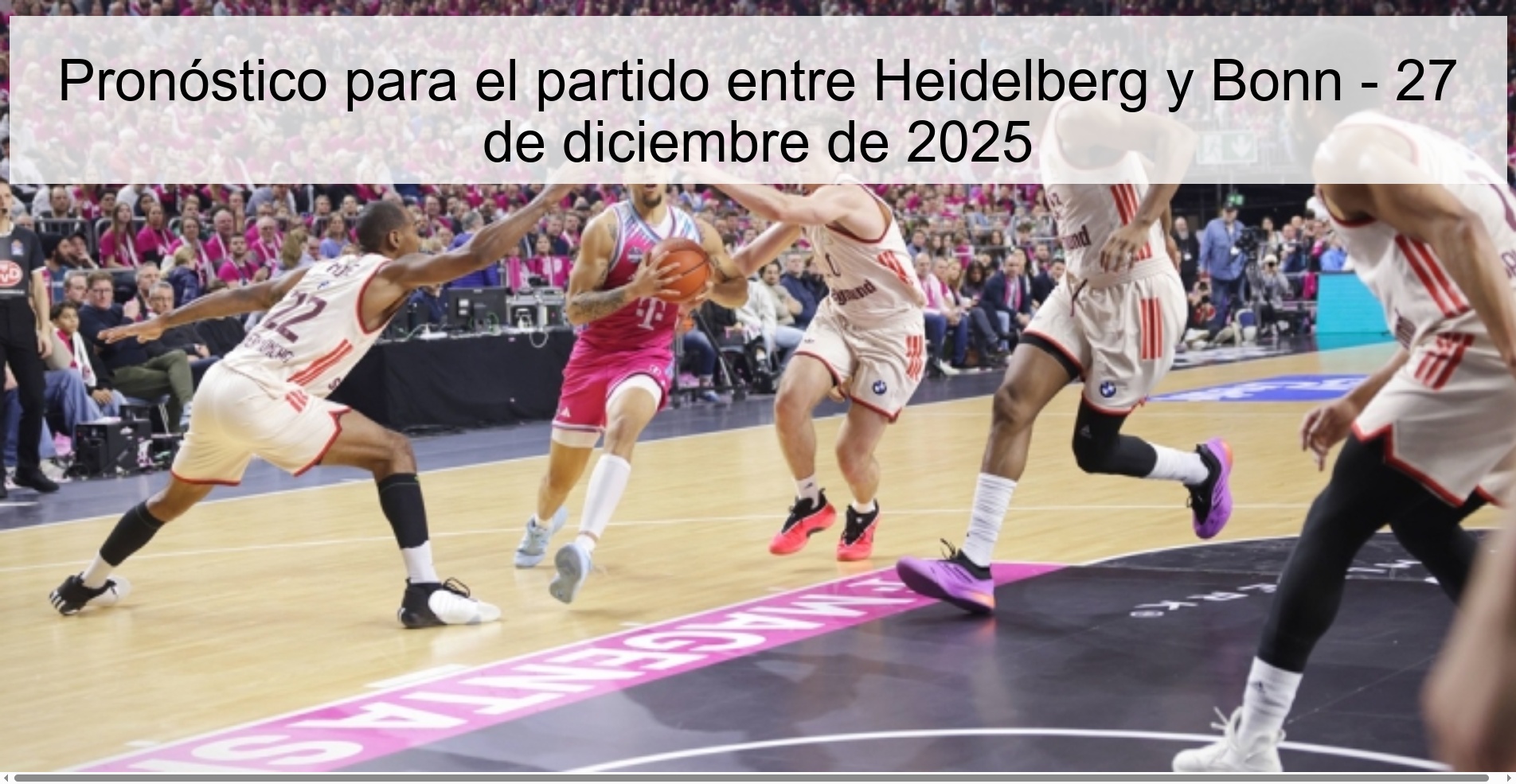 Pronóstico para el partido entre Heidelberg y Bonn – 27 de diciembre de 2025