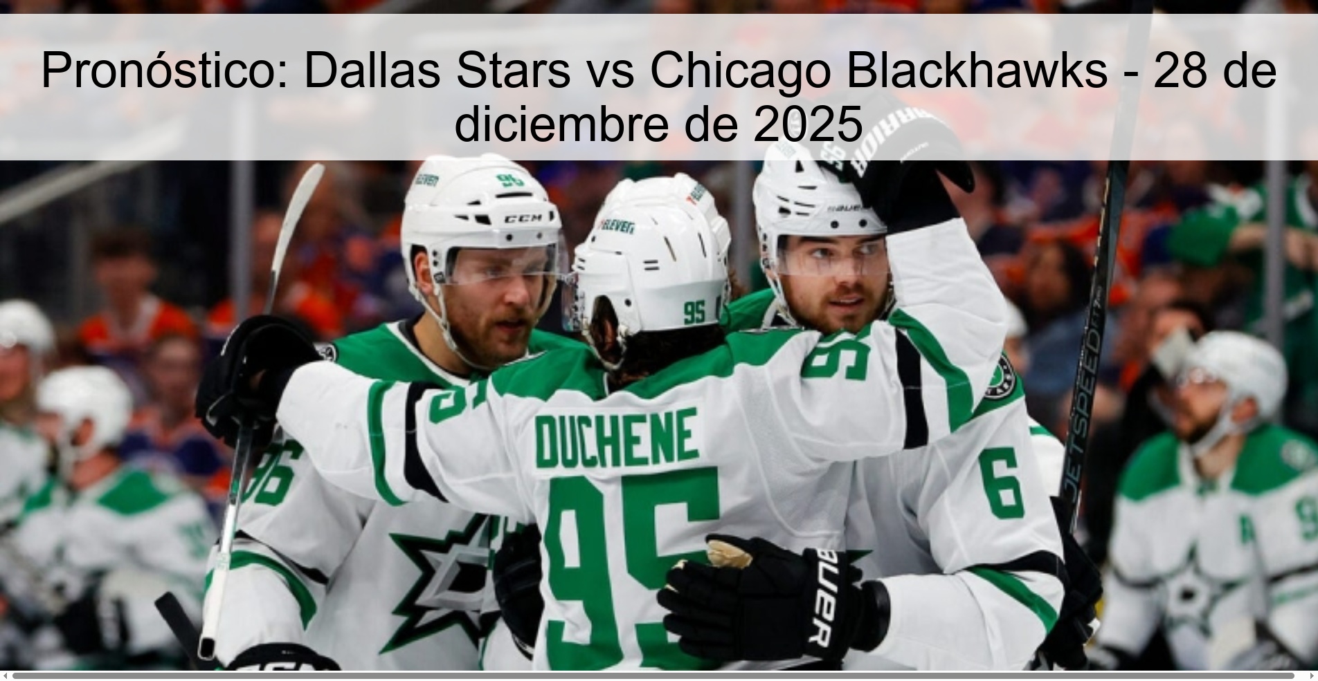 Pronóstico: Dallas Stars vs Chicago Blackhawks – 28 de diciembre de 2025