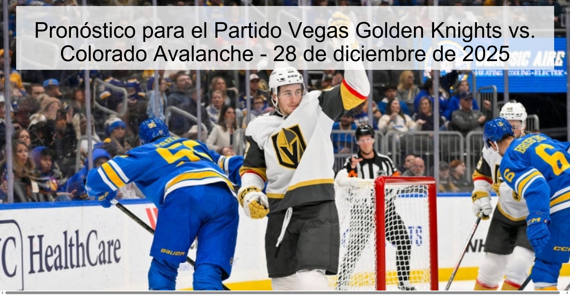 Pronóstico para el Partido Vegas Golden Knights vs. Colorado Avalanche – 28 de diciembre de 2025