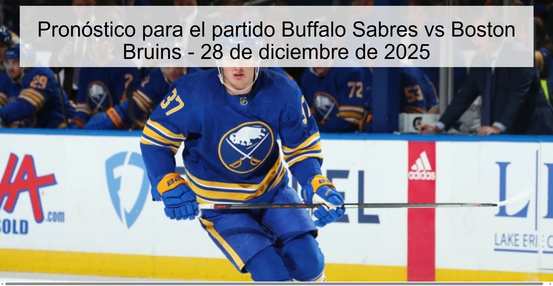 Pronóstico para el partido Buffalo Sabres vs Boston Bruins – 28 de diciembre de 2025