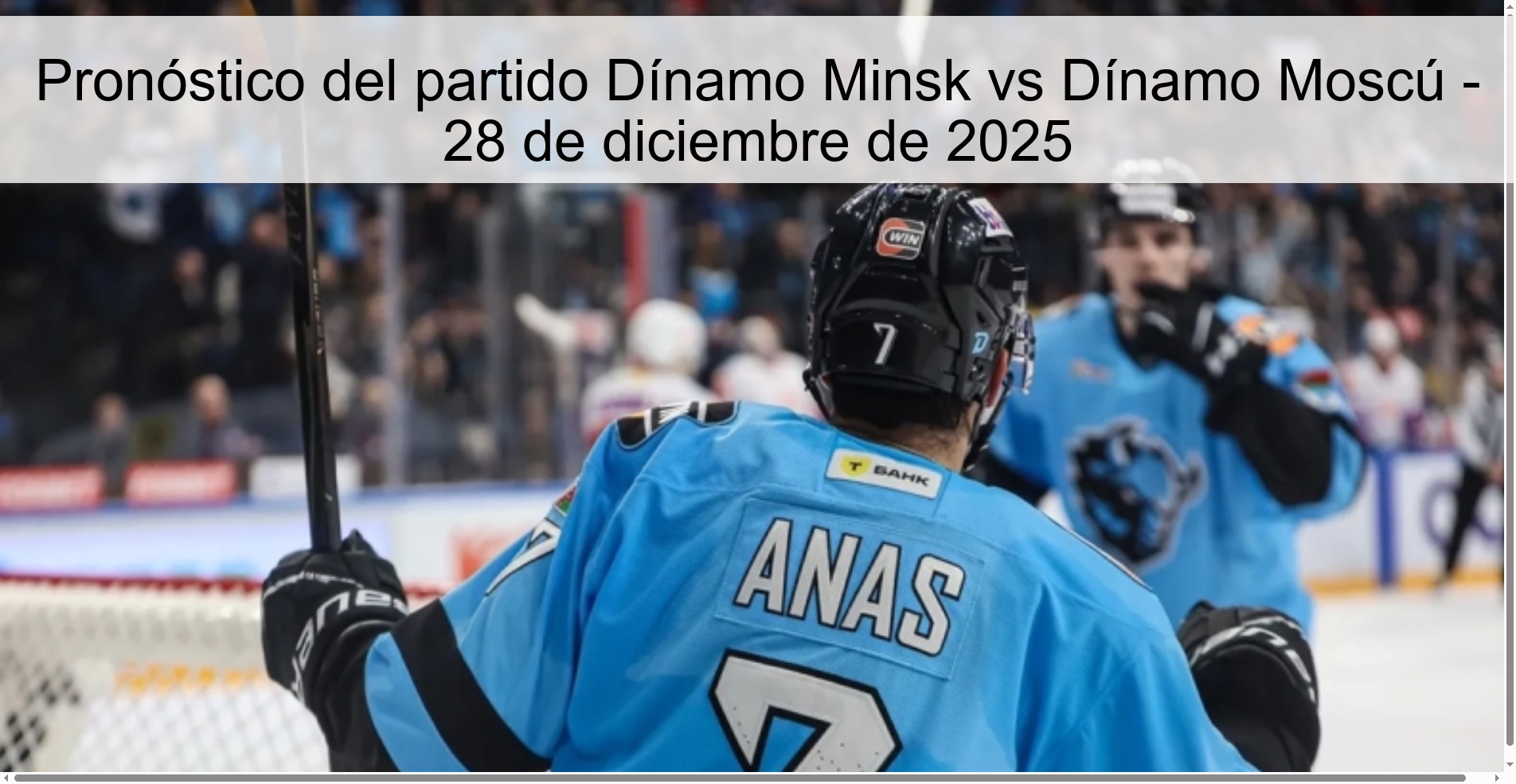 Pronóstico del partido Dínamo Minsk vs Dínamo Moscú – 28 de diciembre de 2025