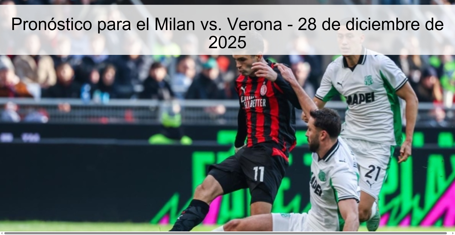 Pronóstico para el Milan vs. Verona – 28 de diciembre de 2025