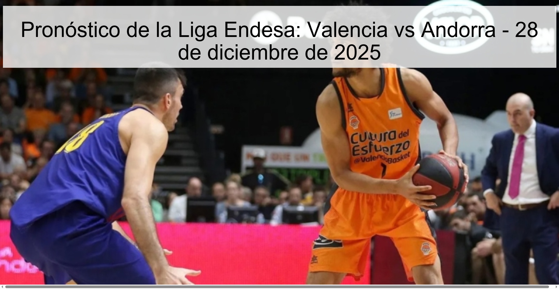 Pronóstico de la Liga Endesa: Valencia vs Andorra – 28 de diciembre de 2025
