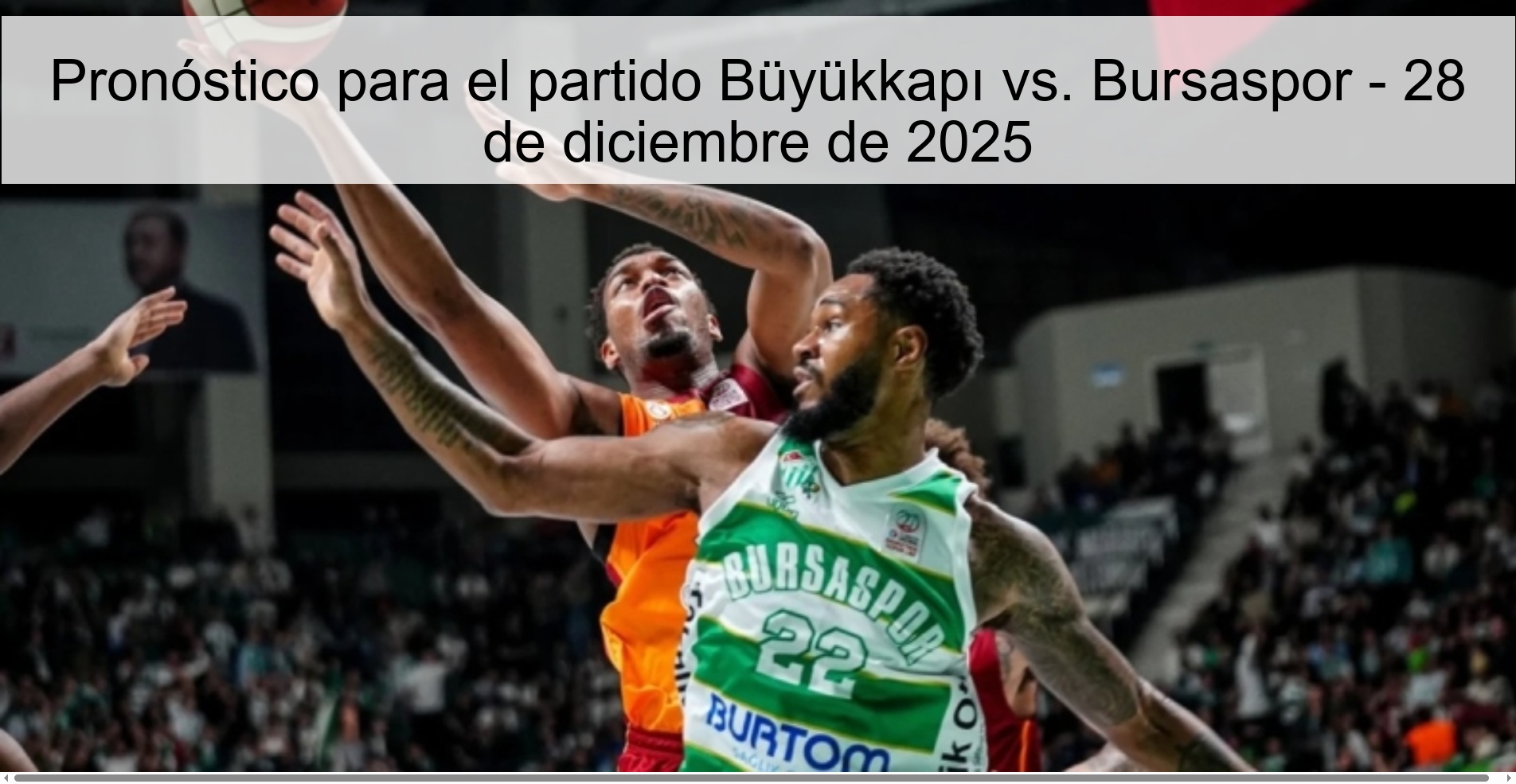 Pronóstico para el partido Büyükkapı vs. Bursaspor – 28 de diciembre de 2025