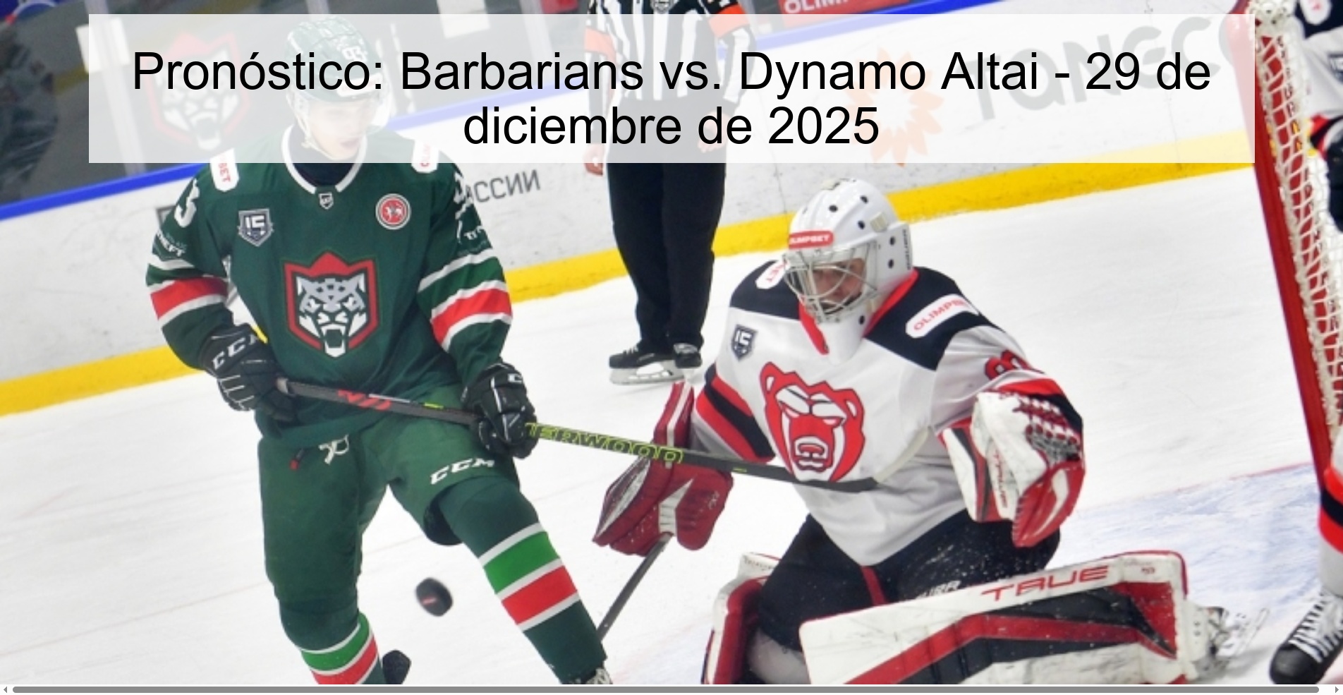 Pronóstico: Barbarians vs. Dynamo Altai – 29 de diciembre de 2025