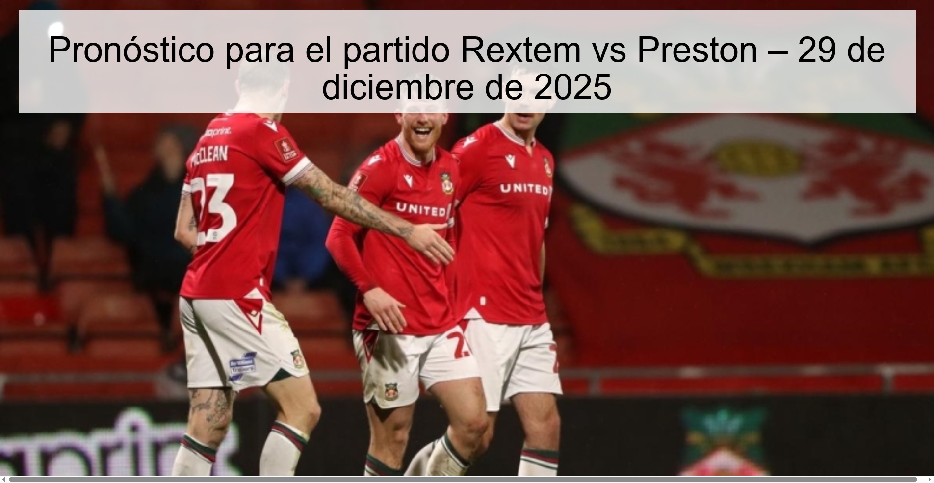 Pronóstico para el partido Rextem vs Preston – 29 de diciembre de 2025