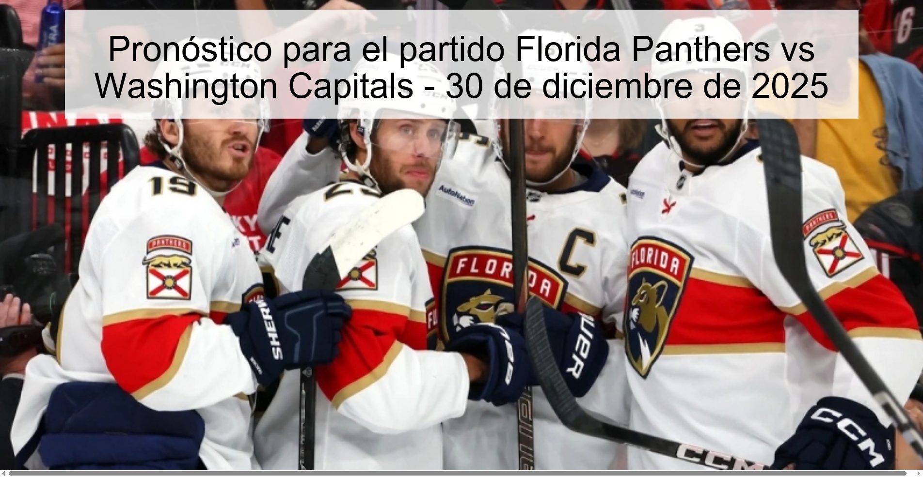 Pronóstico para el partido Florida Panthers vs Washington Capitals – 30 de diciembre de 2025