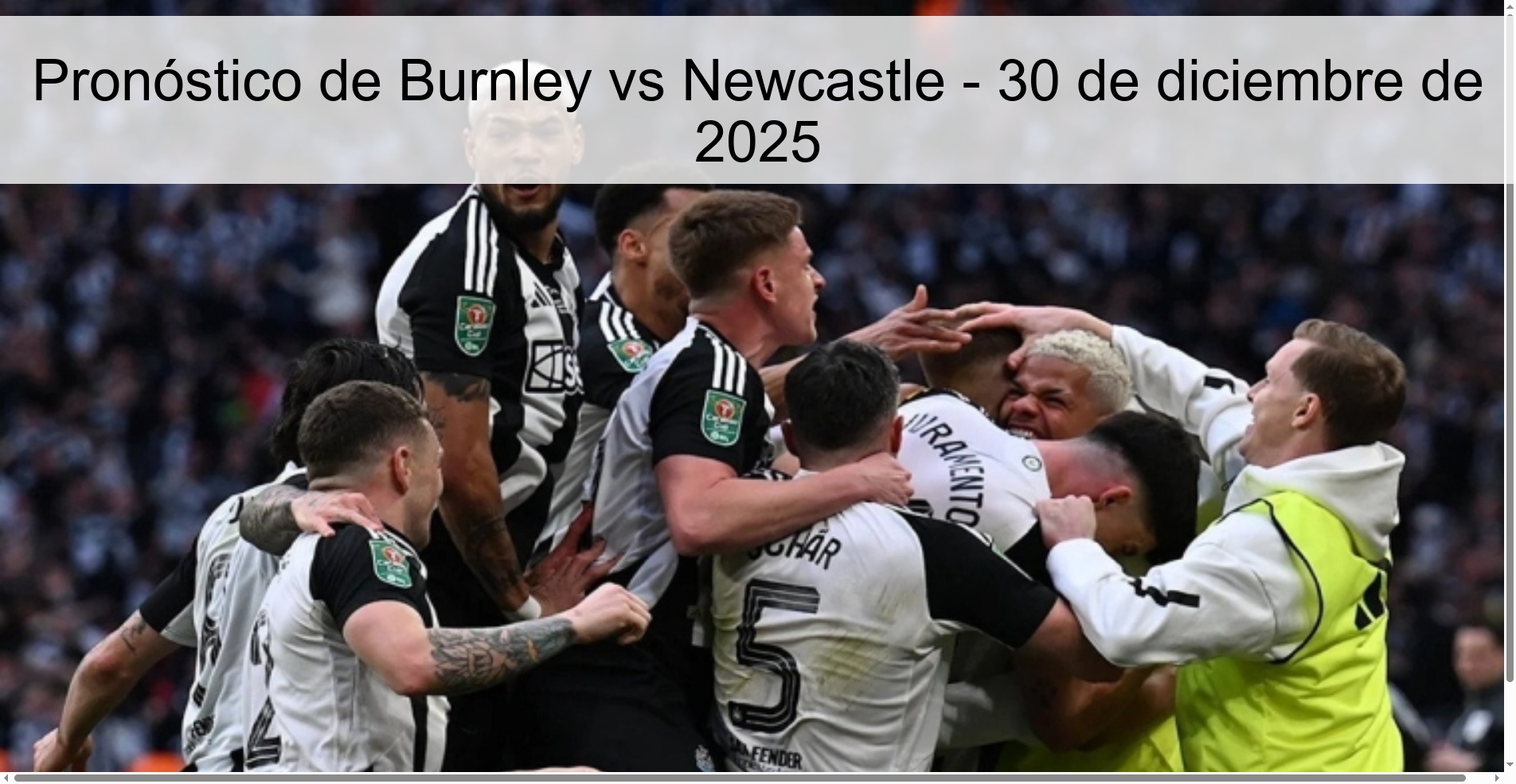 Pronóstico de Burnley vs Newcastle – 30 de diciembre de 2025