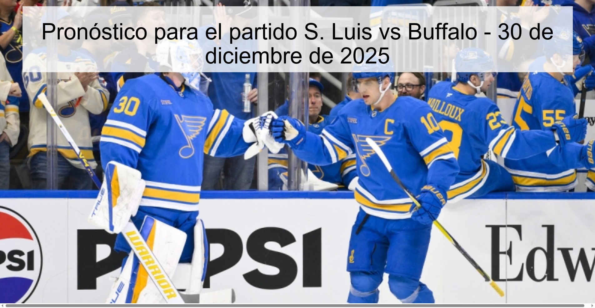 Pronóstico para el partido S. Luis vs Buffalo – 30 de diciembre de 2025
