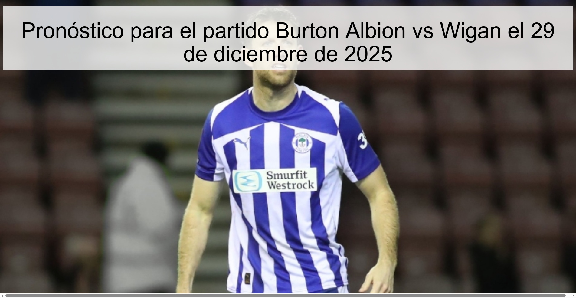 Pronóstico para el partido Burton Albion vs Wigan el 29 de diciembre de 2025