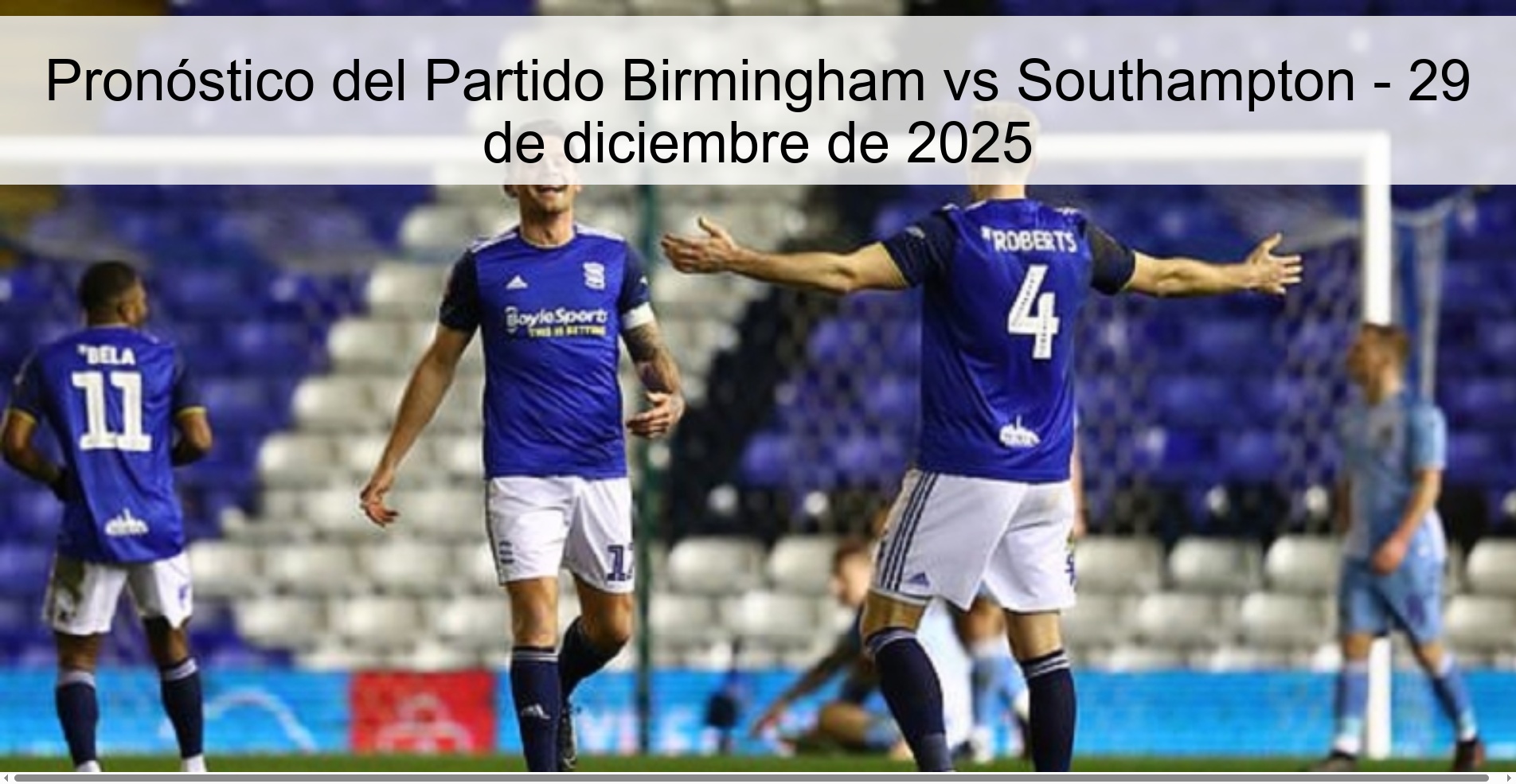 Pronóstico del Partido Birmingham vs Southampton – 29 de diciembre de 2025