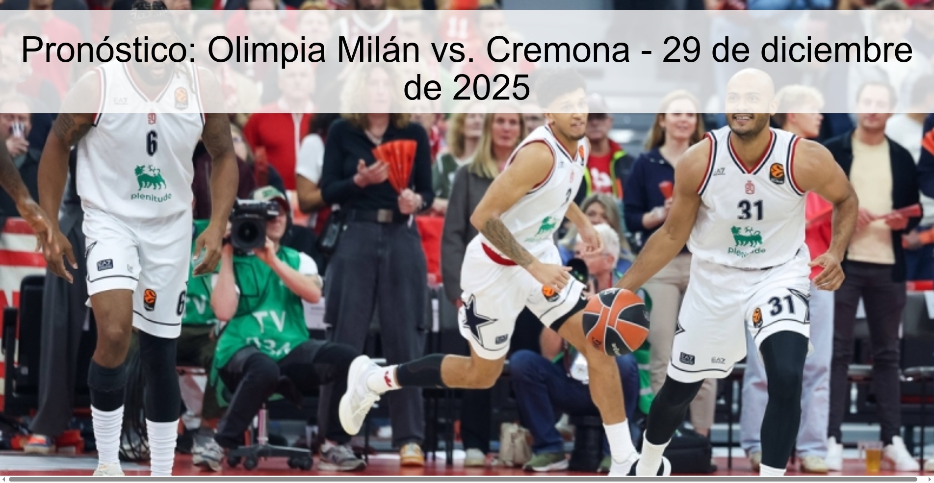 Pronóstico: Olimpia Milán vs. Cremona – 29 de diciembre de 2025