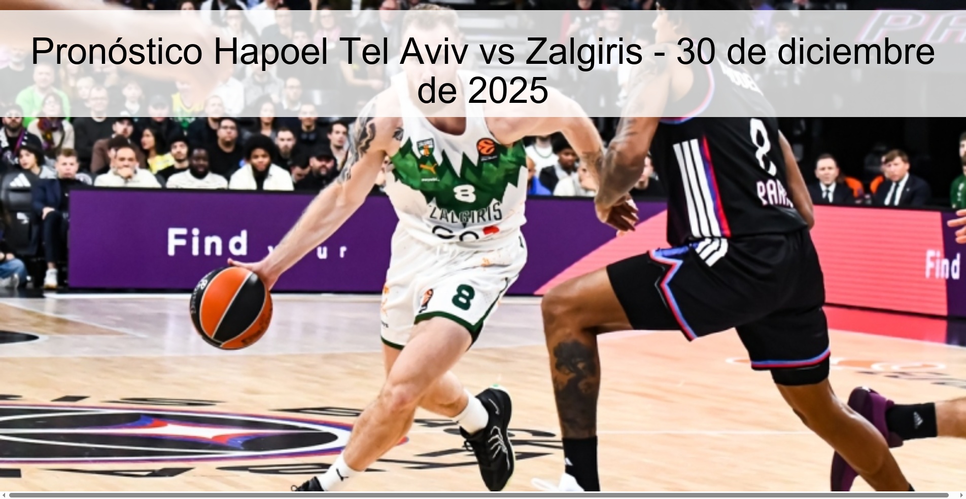 Pronóstico Hapoel Tel Aviv vs Zalgiris – 30 de diciembre de 2025
