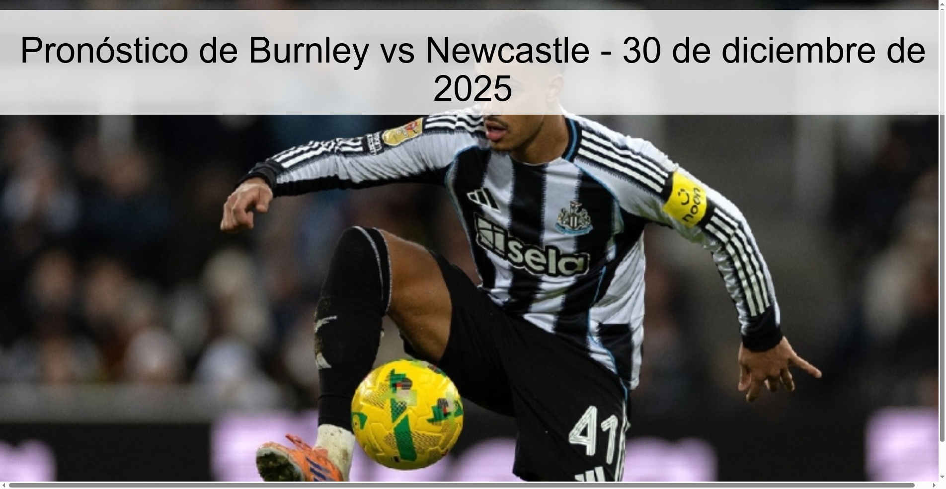 Pronóstico de Burnley vs Newcastle – 30 de diciembre de 2025