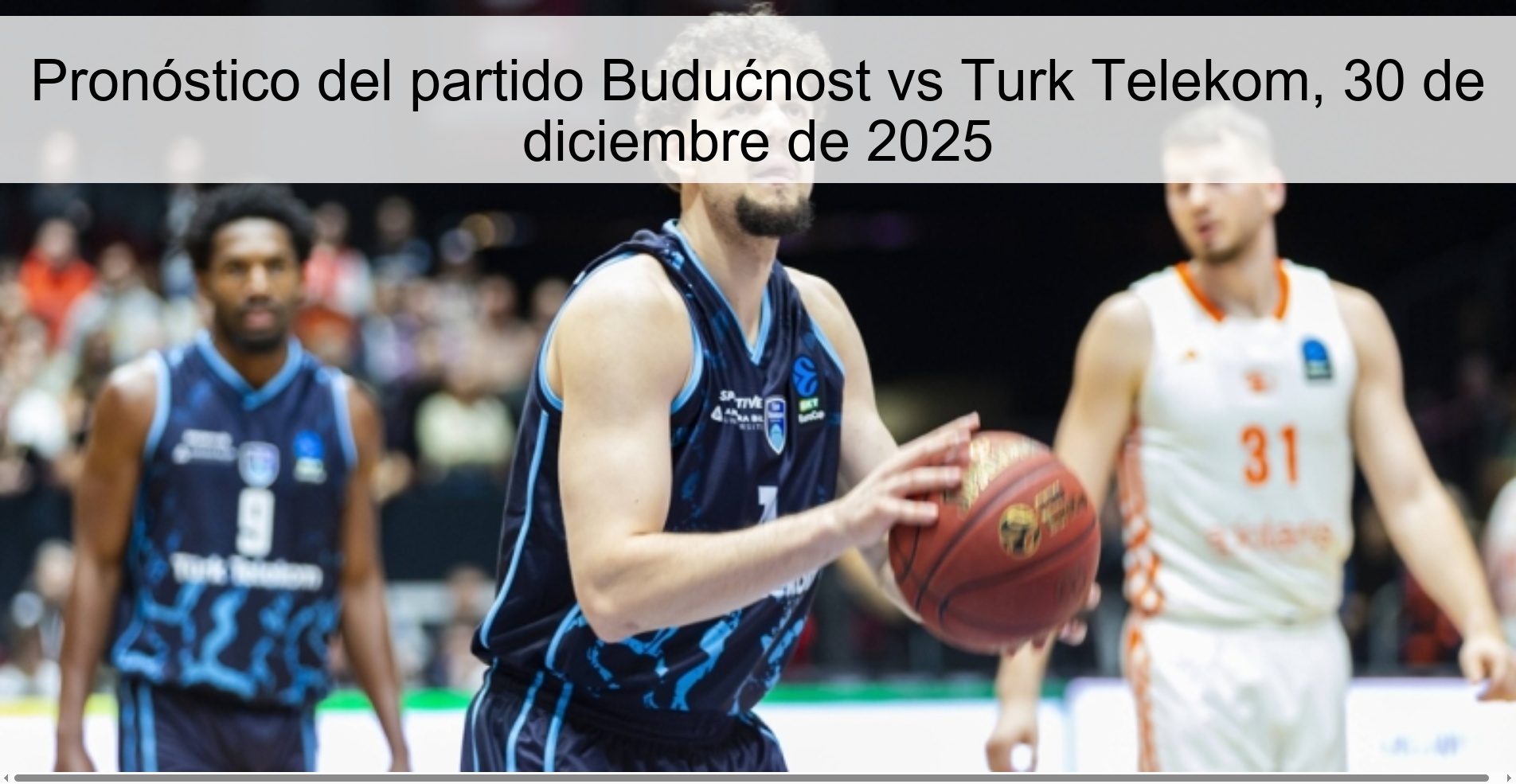 Pronóstico del partido Budućnost vs Turk Telekom, 30 de diciembre de 2025