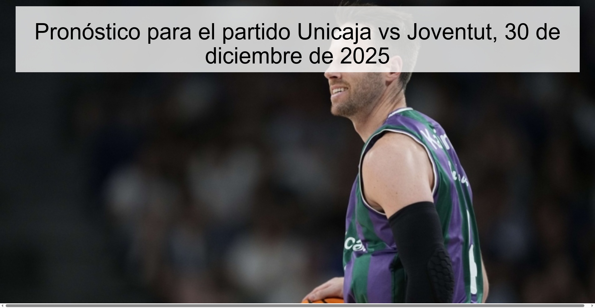 Pronóstico para el partido Unicaja vs Joventut, 30 de diciembre de 2025