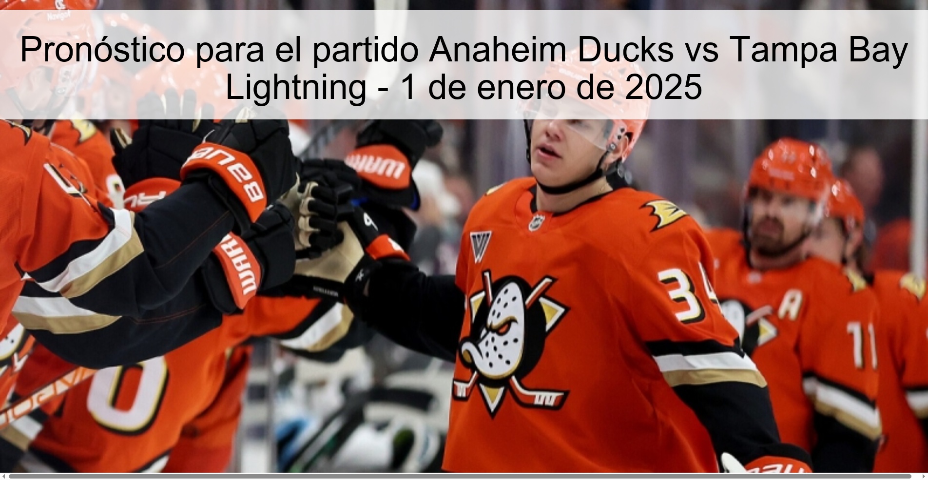 Pronóstico para el partido Anaheim Ducks vs Tampa Bay Lightning – 1 de enero de 2025